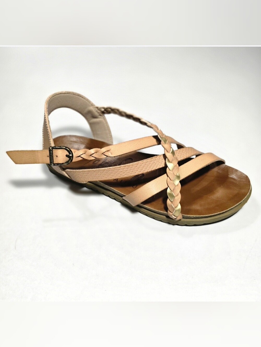 Blowfish Womens 8 Wide Width Sandals Braided Detail In EXCELLENT CONDITION